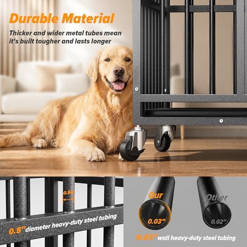 Heavy duty steel 48 inch kennel — photo 3