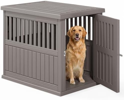 Grey Plastic Furniture Style End Table Crate
