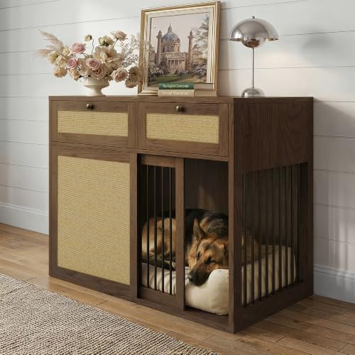 Dark Oak Sliding Barn Door Crate