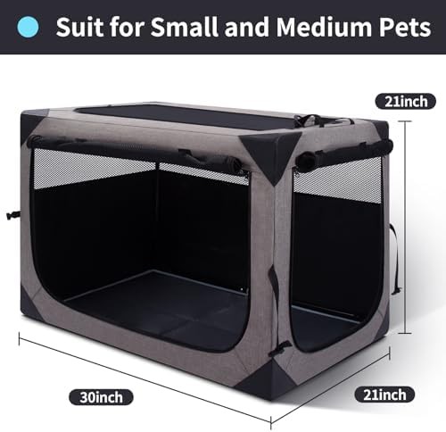 Portable soft foldable travel 30 inch dog crate — photo 4