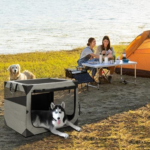 Portable soft foldable travel 30 inch dog crate — photo 5