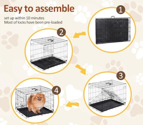 Foldable Metal Wire Puppy Crate 18 Inch — photo 5