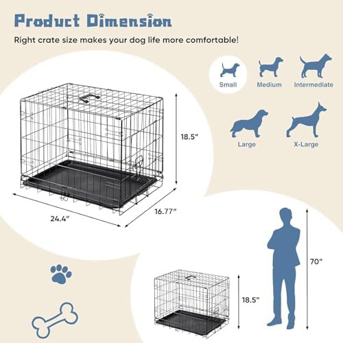 24 inch compact wire puppy kennel — photo 5