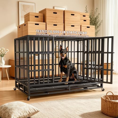 Heavy Duty Steel Crate for Large Dogs 48 Inch — photo 4